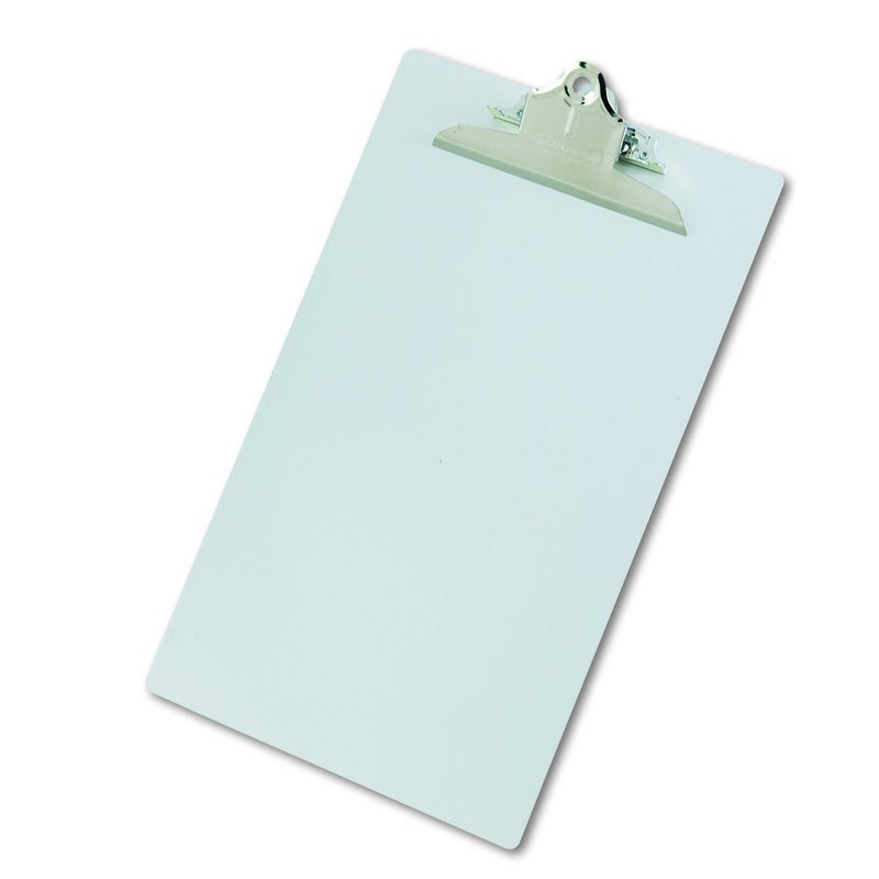 Saunders Recycled Aluminum Clipboard with High-Capacity Clip, 1" Clip Capacity, Holds 8.5 x 14 Sheets, Silver - Image 1